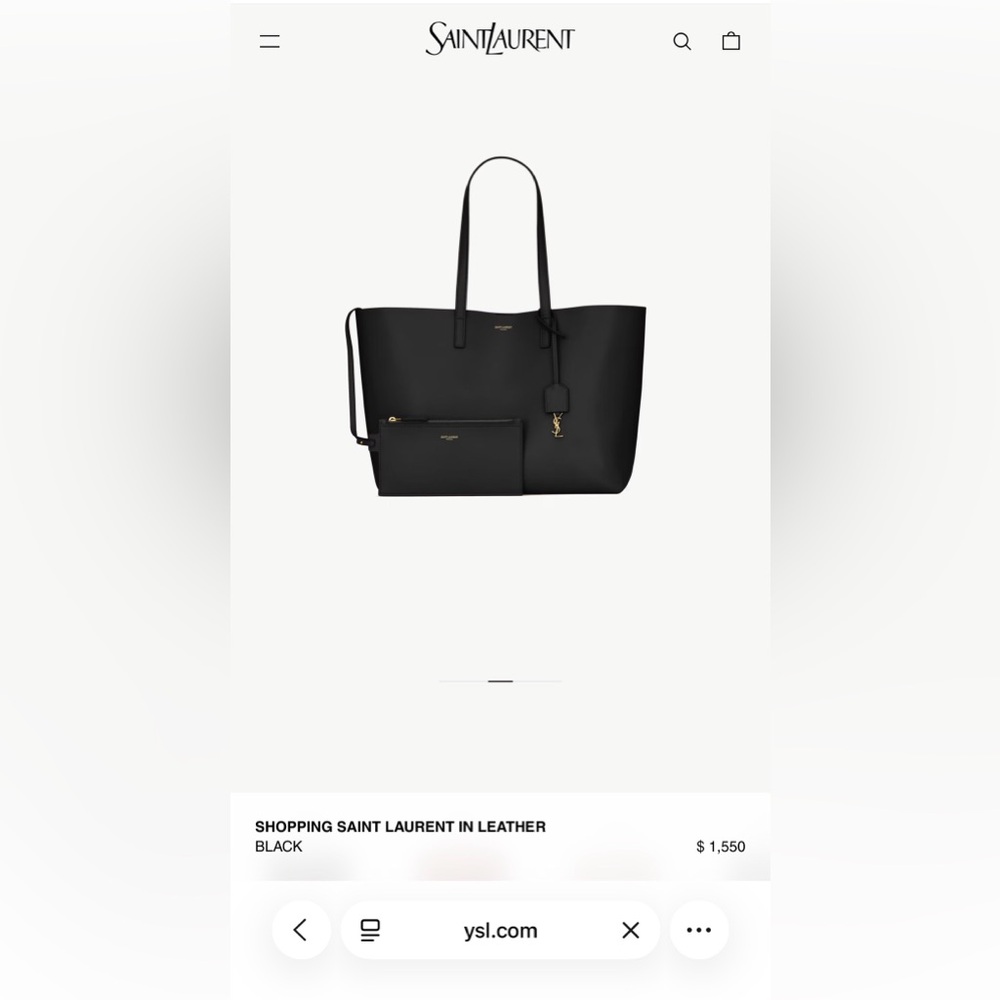 Shopping Saint Laurent Black Tote with Gold Accents